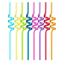 10 pcs disposable plastic bendable drinking straws flexible beverage straws wedding decor mixed colors tea coffee party supplies