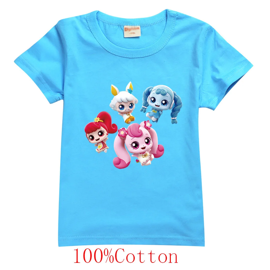 

2-12y Children Teenieping Clothes Short Sleeves Summer T-Shirt Cotton Casual Unisex Tees Shirts for Boys and Girls