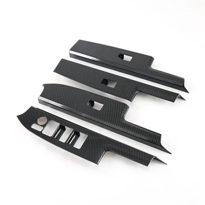 

Car Carbon Fiber Window Glass Lift Button Switch Cover Trim Door Armrest Panel for Toyota Bz4X 2022