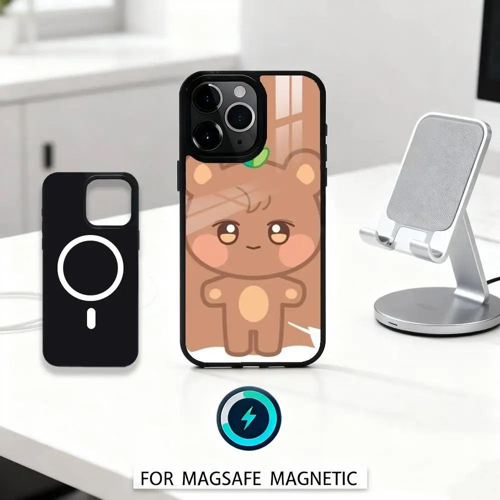 Фото Чехол для телефона C-Cute A-ANITEEZ для iPhone 17, 16, 15,14,13,12, Pro, Max, магнитный для беспроводной зарядки Magsafe №3