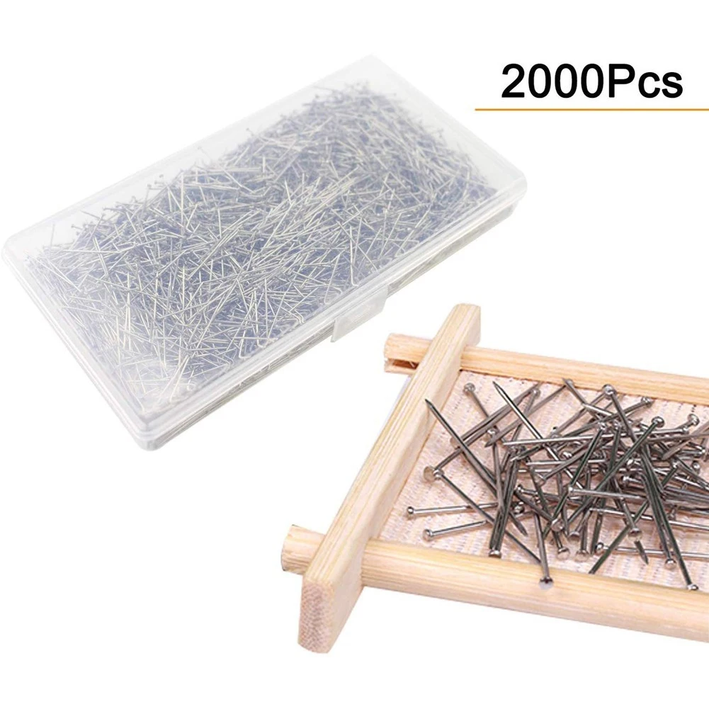 

2000pcs 26mm Straight Hard DIY Quilting Pin Easy Use Sewing Dressmaker Fine Satin Ball Head Jewelry Making Home Stainless Steel