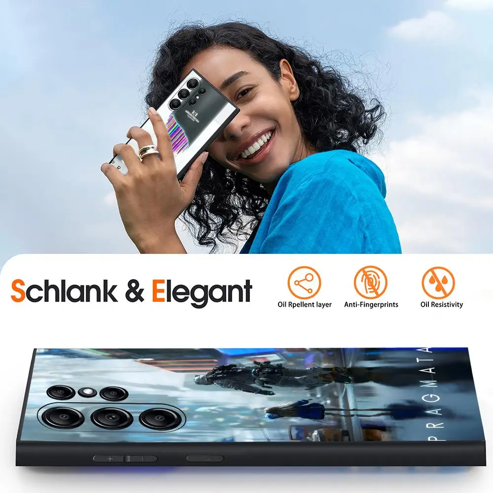 Фото Чехол для телефона P-Pragmata с дизайном видеоигры для Samsung Galaxy S25 S24 S22 S23 Ultra S21 S20 Plus, матовый, противоскользящий, полностью закрывающий, мягкий чехол №4