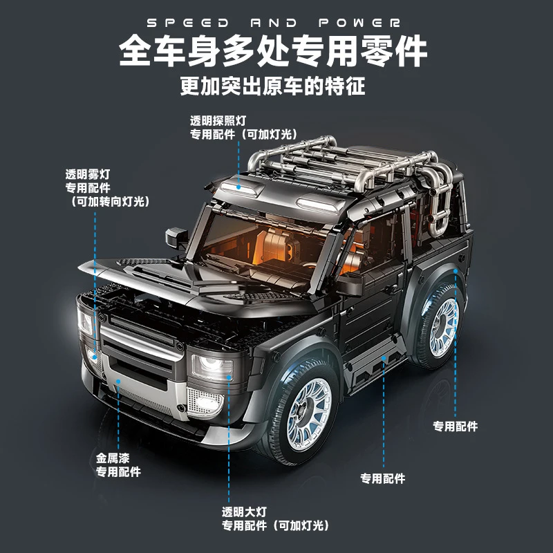 Строительные блоки в наличии MOC technrc SUV модель городского внедорожника сборные