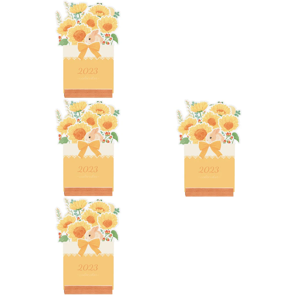 

4pcs Practical Desktop Calendar Decorative Paper Calendar 2023 Floral Calendar Paper Calendar