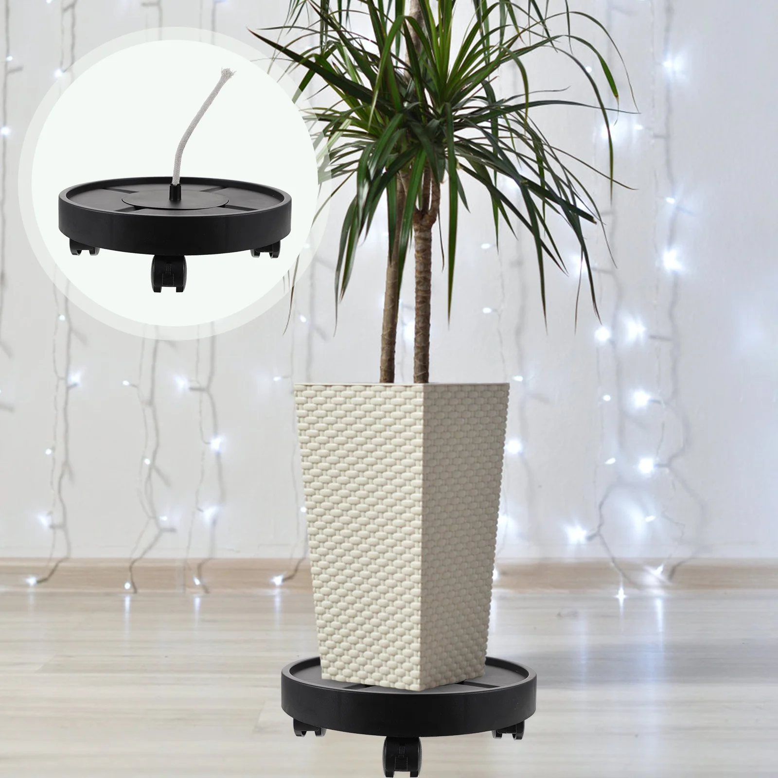 

Water Tray Bonsai Round Rolling Flower Pot Flowerpot Holder Planter Trays Wheels Plastic Plants