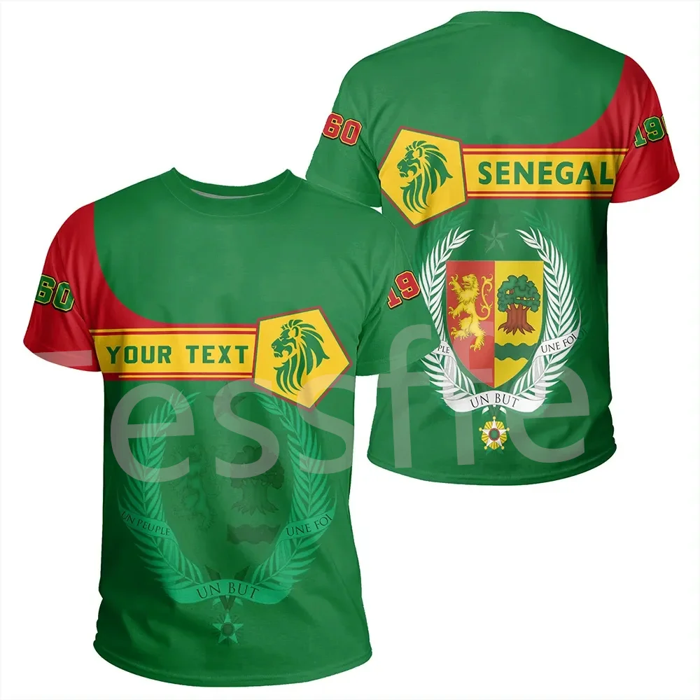 Футболка tessвам с принтом африканской страны Сенегала ретро-культура