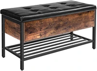 hoobro shoe bench bed chest with storage nightstnd padded chest with seat and shoe rack for hallway bedroom living room