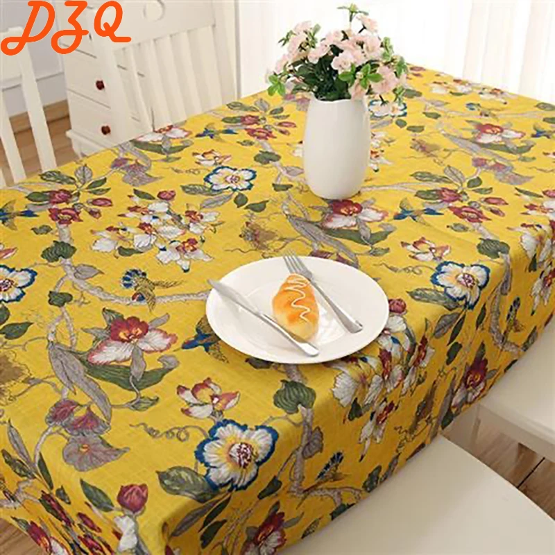 Chinese Classics Leaves Table Cloth Birds Table Mat Household Rectangular Flowers Desk Cover Tea Table Cover #B069