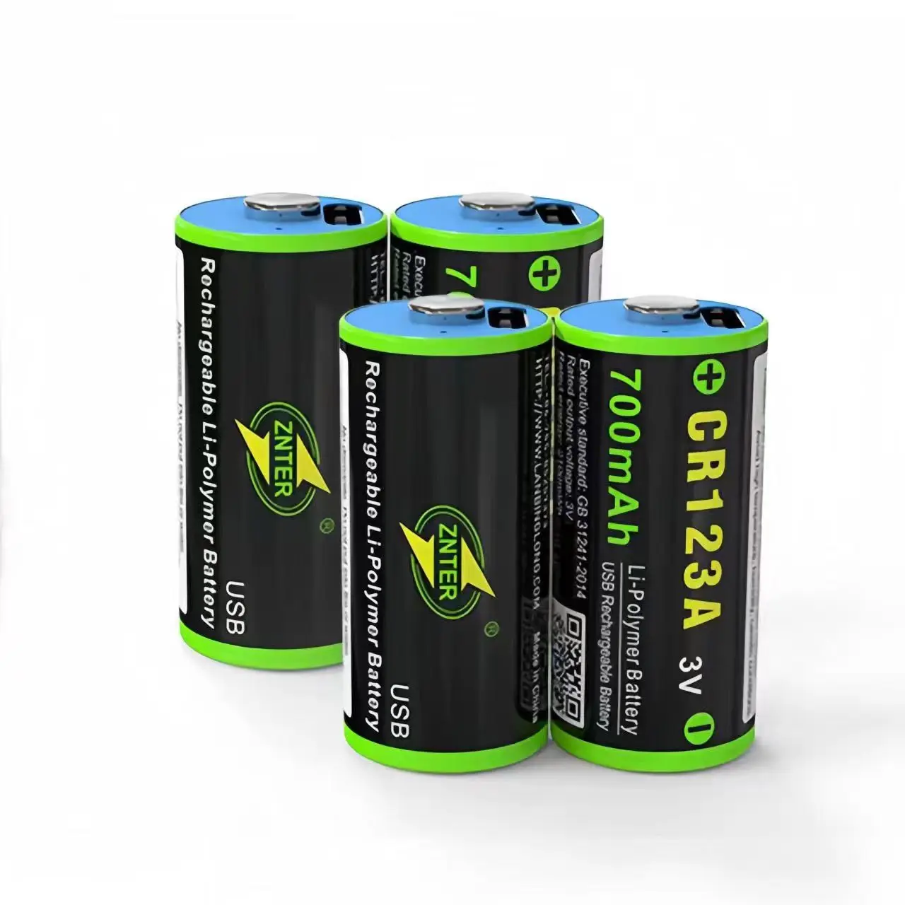 Аккумуляторная батарея CR123A 3 В 700 мАч 2100 МВтч 0 TYPE C USB перезаряжаемая