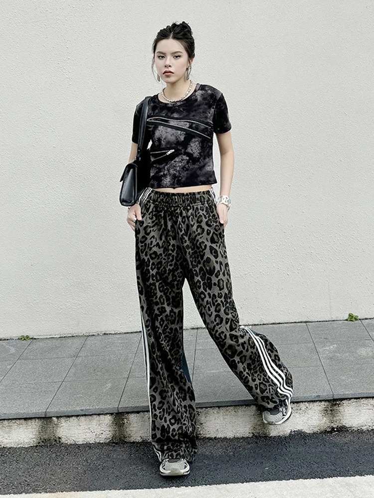 Женские джинсы с леопардовым принтом NYFS свободные в европейском и американском