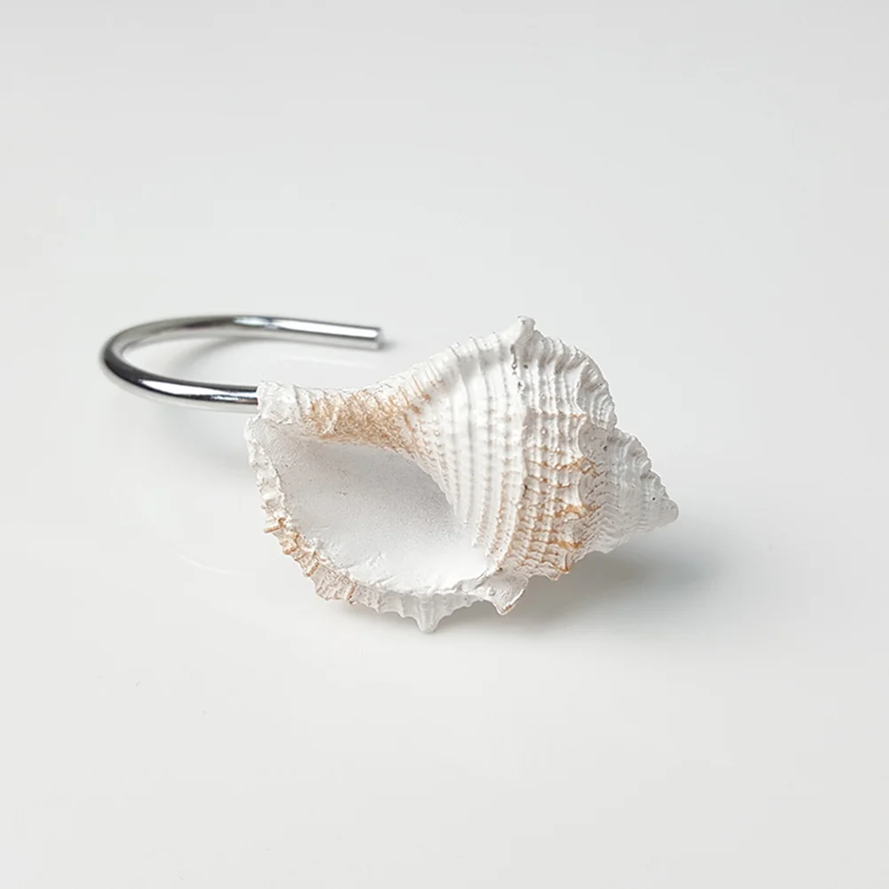 12 шт. крючок для занавески душа на тему океана белые и коричневые крючки