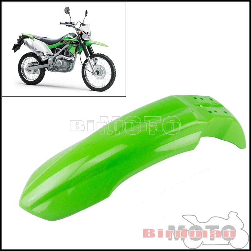 

Переднее крыло для мотоцикла Kawasaki KLX150, пластиковые зеленые Мотоциклетные аксессуары для мотокросса, эндуро, 10 дюймов 14 дюймов 16 дюймов
