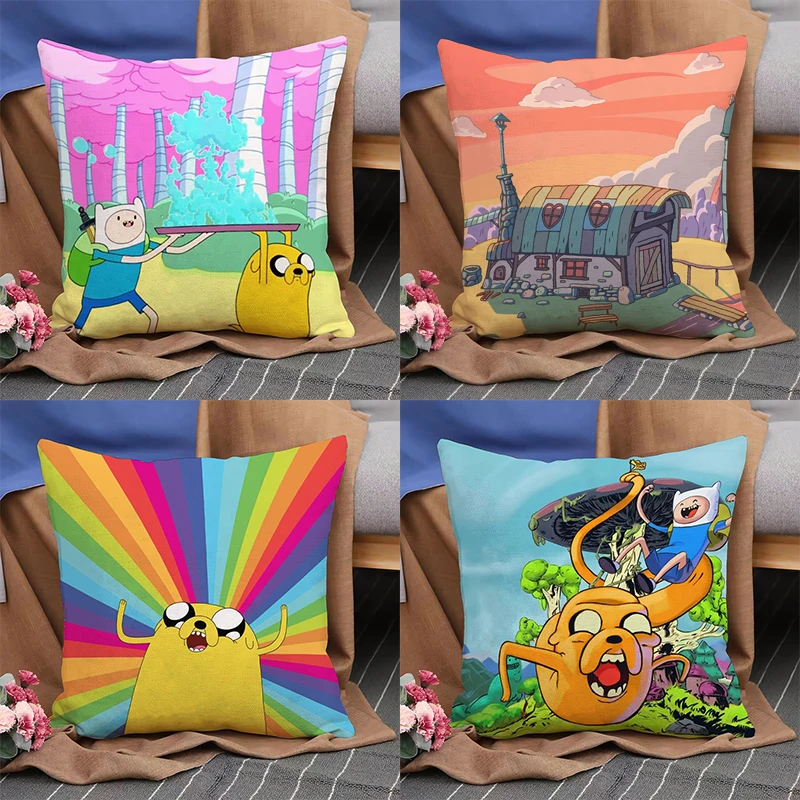 

Pillowcase Double-sided Printed Adventure T-Time Series 45x45cm Home Decoration Pillowcase Cushion Set Bedroom Sofa Short Plush