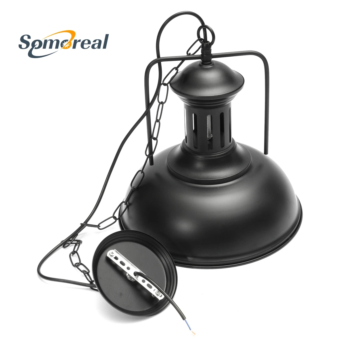 

Nordic Black Rust Industrial Pendant Light Fixture E27 Holder Loft Hanging Iron Lamp shade Home Attic Suspension Luminaire