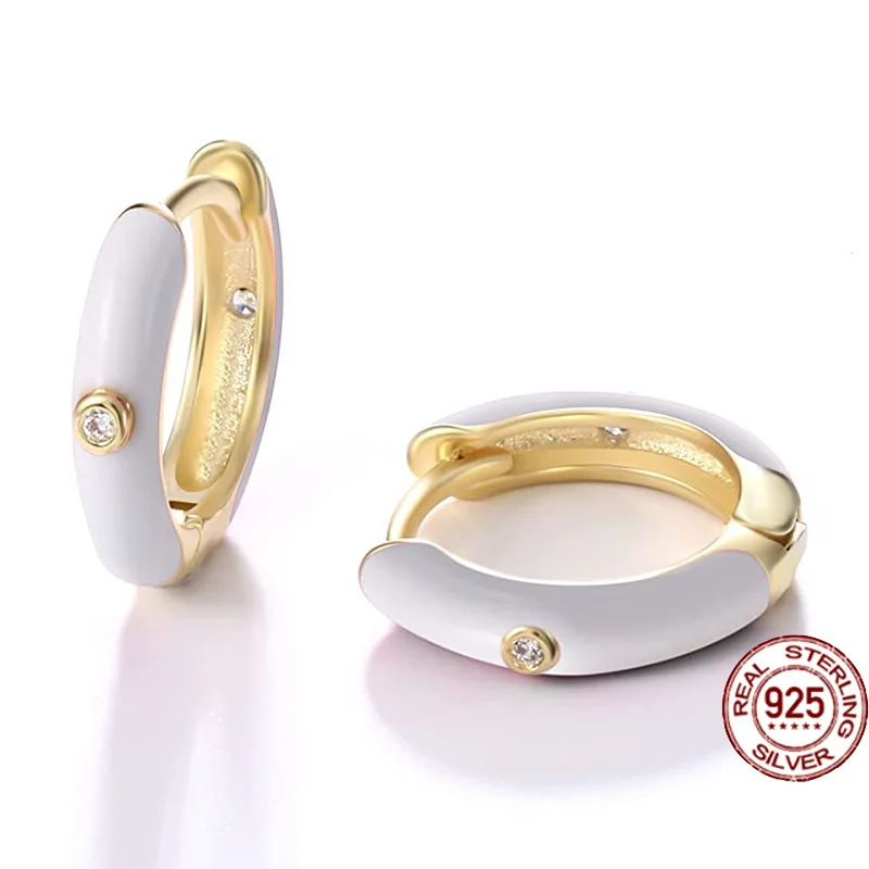 

Серьги-кольца из серебра 925 пробы с разноцветными фианитами