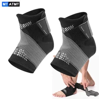 1pair ankle brace support ankle sleeve with adjustable compression strap for men and womeninjury recovery sprained ankle
