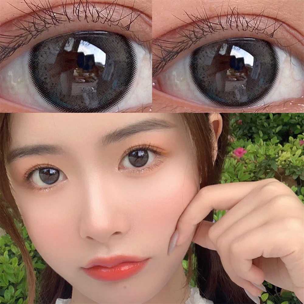 Xiaoheichai черные цветные контактные линзы для глаз макияж маленькая красивая зрачка