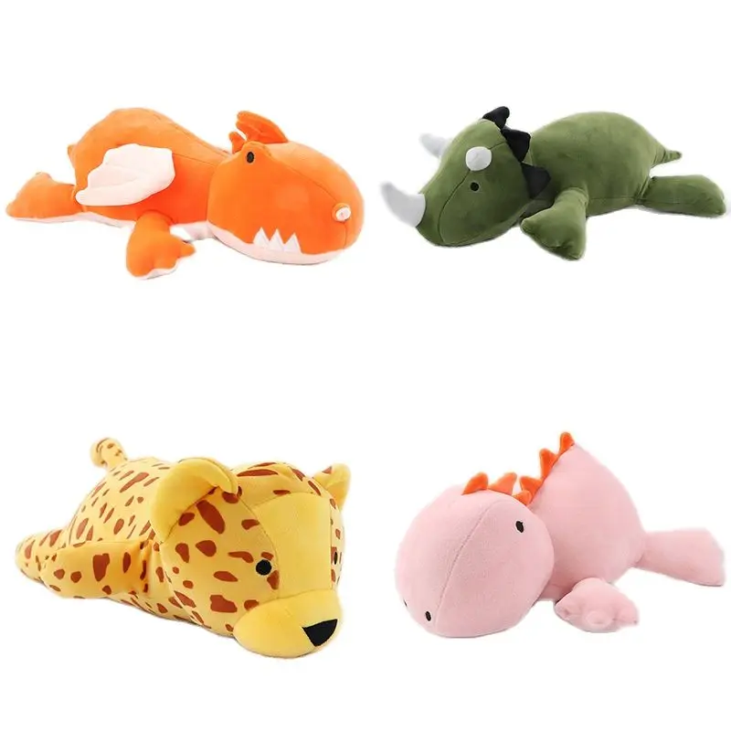 

Dinosaur Weighted Plush Green Triceratops Pink Dinosaur Plush Toy Game Character Plushie Doll Soft Stuffed For Kids