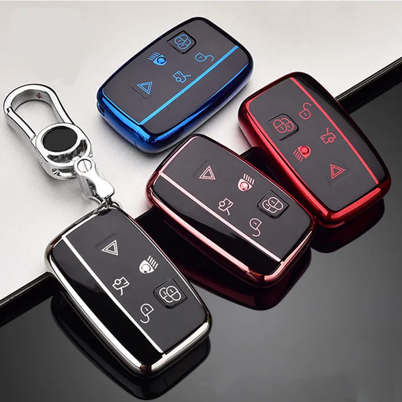 

Car Remote Key Case Cover Protective Key chain TPU for Land Rover Range Rover EVOQUE Discover Velar DISCOVERY jaguar xf xe xj