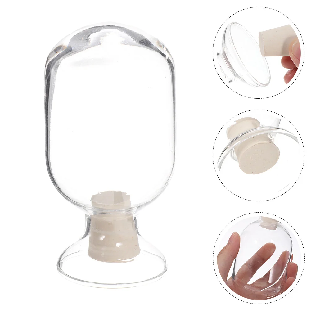 

Bottlematch Matches Container Jar Display Holder Cloche Storagedecorative Cone Transparent Clear Jars Plugs Airtight Fireplace