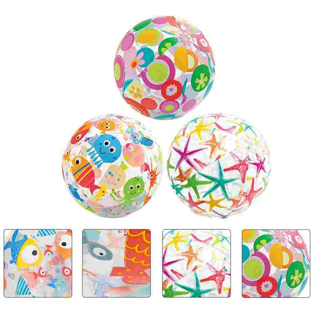 

3Pcs Summer Beach Balls Outdoor Pool Play Balls Swimming Toys (Random Style)