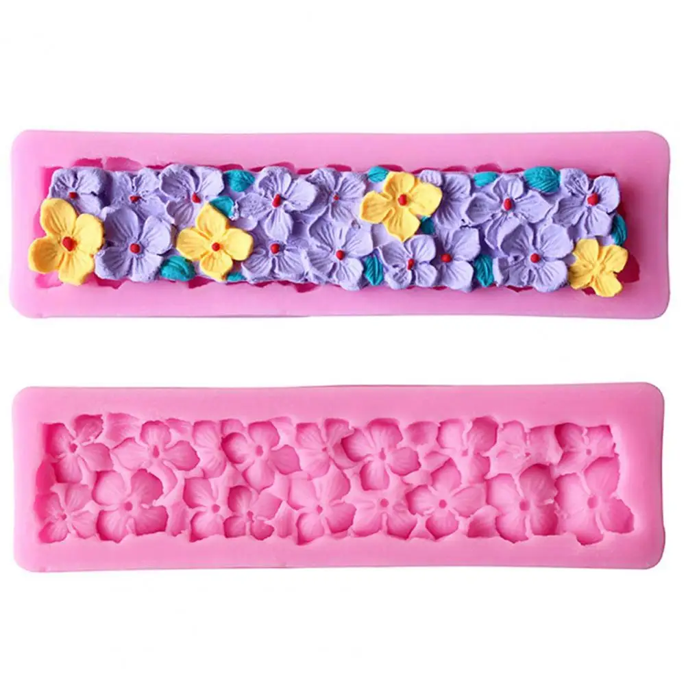 

Cake Rim Mold Flower Pattern DIY Silicone Rounded Edge Cake Decoration Mold Kitchen Accessories