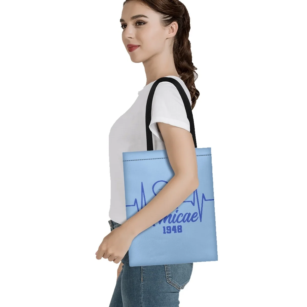 FORUDESIGNS Handbag Women Shoulder Bag Friends of Zeta Canvas Summer Beach Bag Female Shopping Bag Lady Totes Daily Custom
