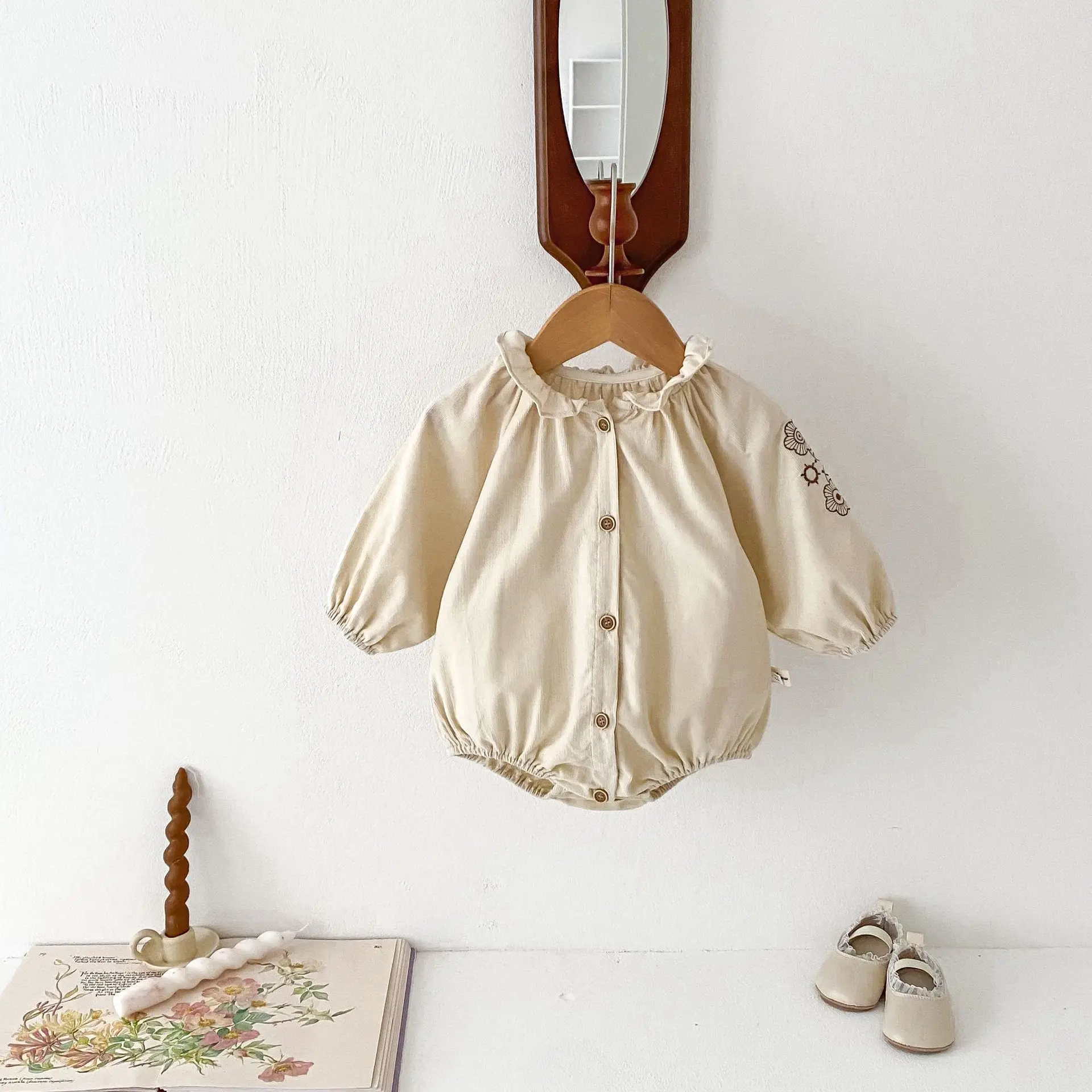 Вельветовая накидка для новорожденных девочек хлопковая одежда комбинезоны