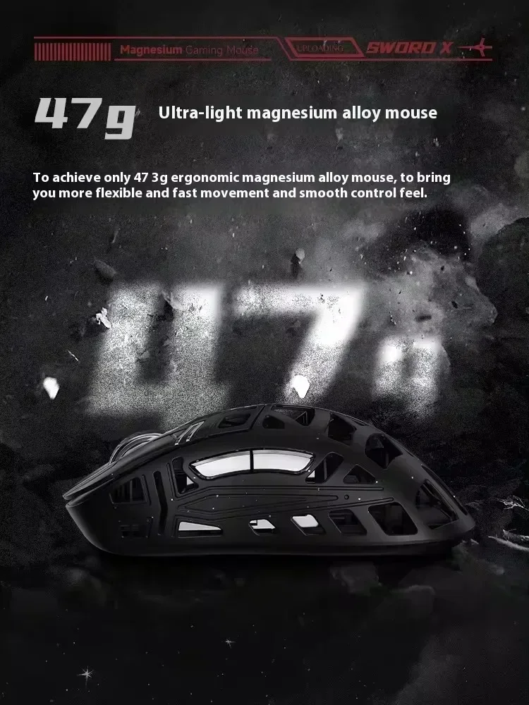 Мышь Wanling Wlmouse Sword X беспроводная двойной режим низкая задержка PAW3950HS легкая RGB