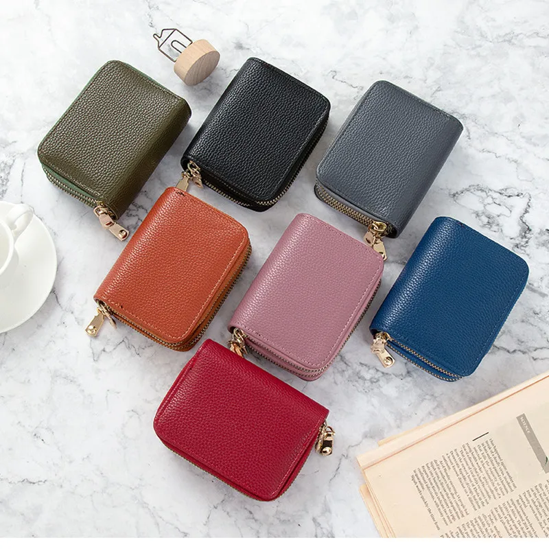 

Women Short Wallets PU Leather Zipper Coin Purses Card Holder for Woman Multifunctional Large Capacity Wallet