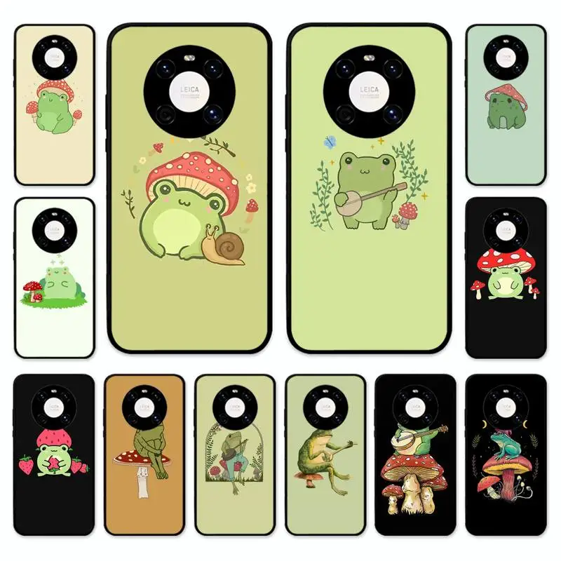 

Cottagecore Frog Mushroom Kawaii Phone Case For Huawei Nova 7 Se 5 3i 3e 3 2 5i Mate 10 20 Lite 30 40 Pro 20x 9 Cover
