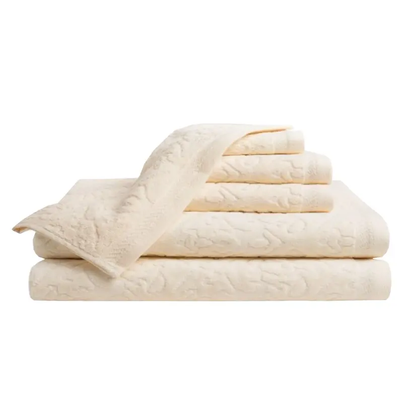 

Mallorca 6-Piece 100% Cotton Bath Towel Set in Crème
