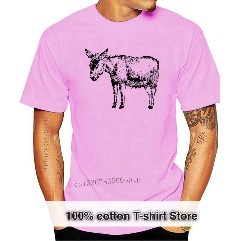 

2019 Летняя мода, Лидер продаж, забавная Винтажная футболка с осликом, 100% хлопок, футболка для офиса и работы с кошками
