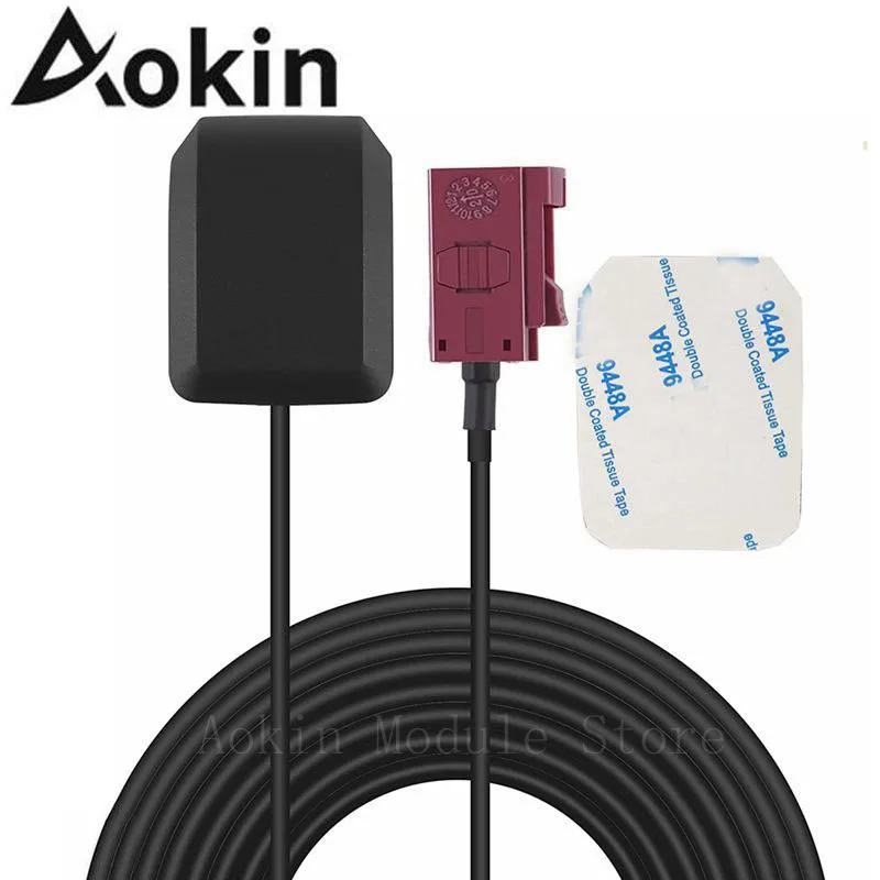 

1pc Waterproof Active Vehicle Car GPS Navigation Antenna Fakra H Purple Connector For Truck Car SUV GPS Navigation