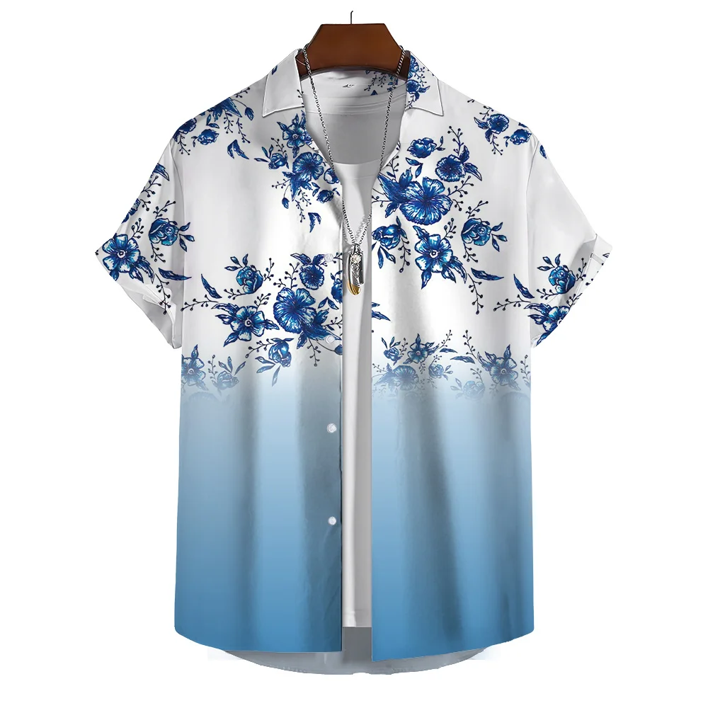 

Flower Shirts Loose Breathable Men'S Shirts Summer Hawaiian Shirt Man Clothing Shirt For Men Street Casual Daily Short Sleeve