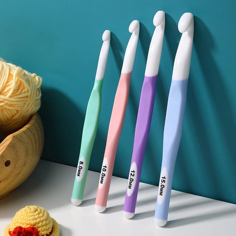 1 шт., пластиковые вязальные крючки, 8/10/12/15 мм