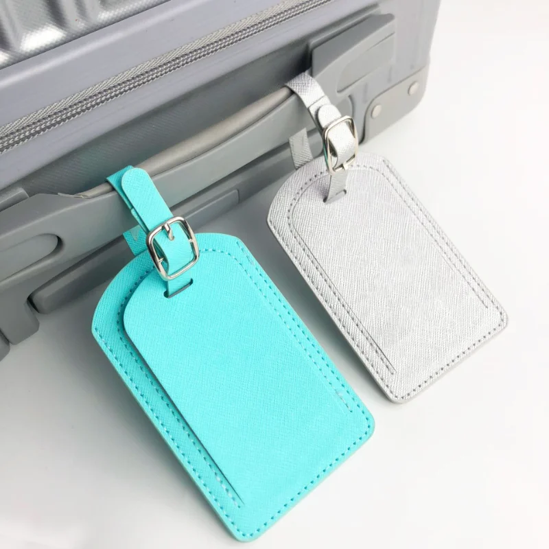 

Solid Leather Luggage Tag Travel Accessories Suitcase ID Address Name Holder Baggage Boarding Tag Portable Label Drop Shipping
