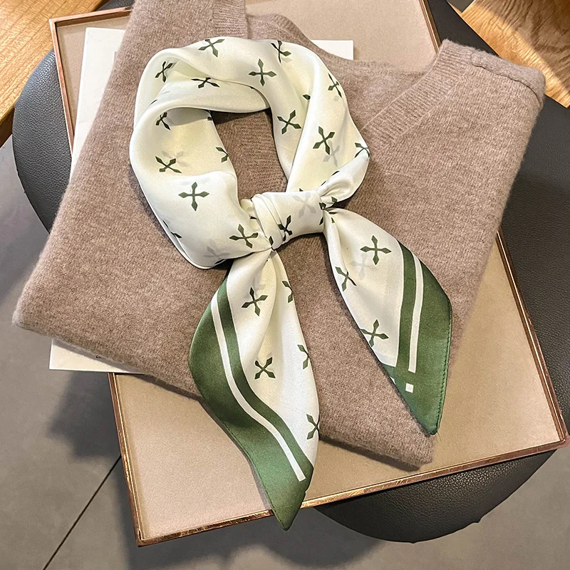 

Шелковые шарфы женский стандартный осенне-зимний теплый шарф из искусственного шелка Новинка 2022 шаль двойного назначения