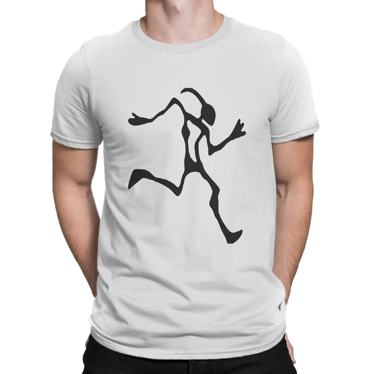 Футболка Mudokon мужская с рисунком скетчей, повседневная тенниска с коротким рукавом и круглым вырезом, майка из 100% хлопка с принтом