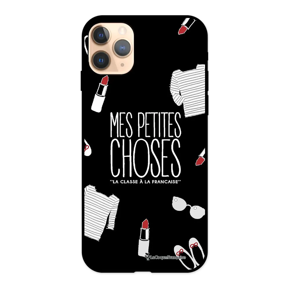 Чехол для IPhone 11 Pro мягкий черный чехол из жидкого силикона с надписью my little things