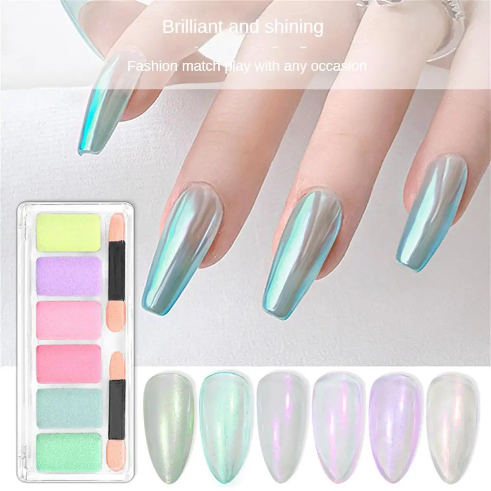 

Зеркальный блестящий порошок для ногтей 6 цветов Сияющий розовый Золотой Металл для ногтей хромовый пигмент пыль Гель-лак для самостоятельного дизайна ногтей втирание украшение