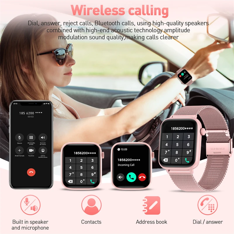 смарт часы мужские наручные женские Смарт-часы LIGE с Bluetooth 1 83 дюйма шагомер