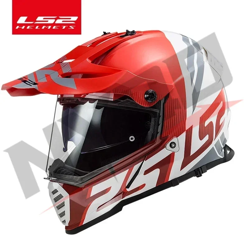 LS2 MX436 двойной защитный шлем для мотокросса PIONEER EVO мотоциклетный противоударный