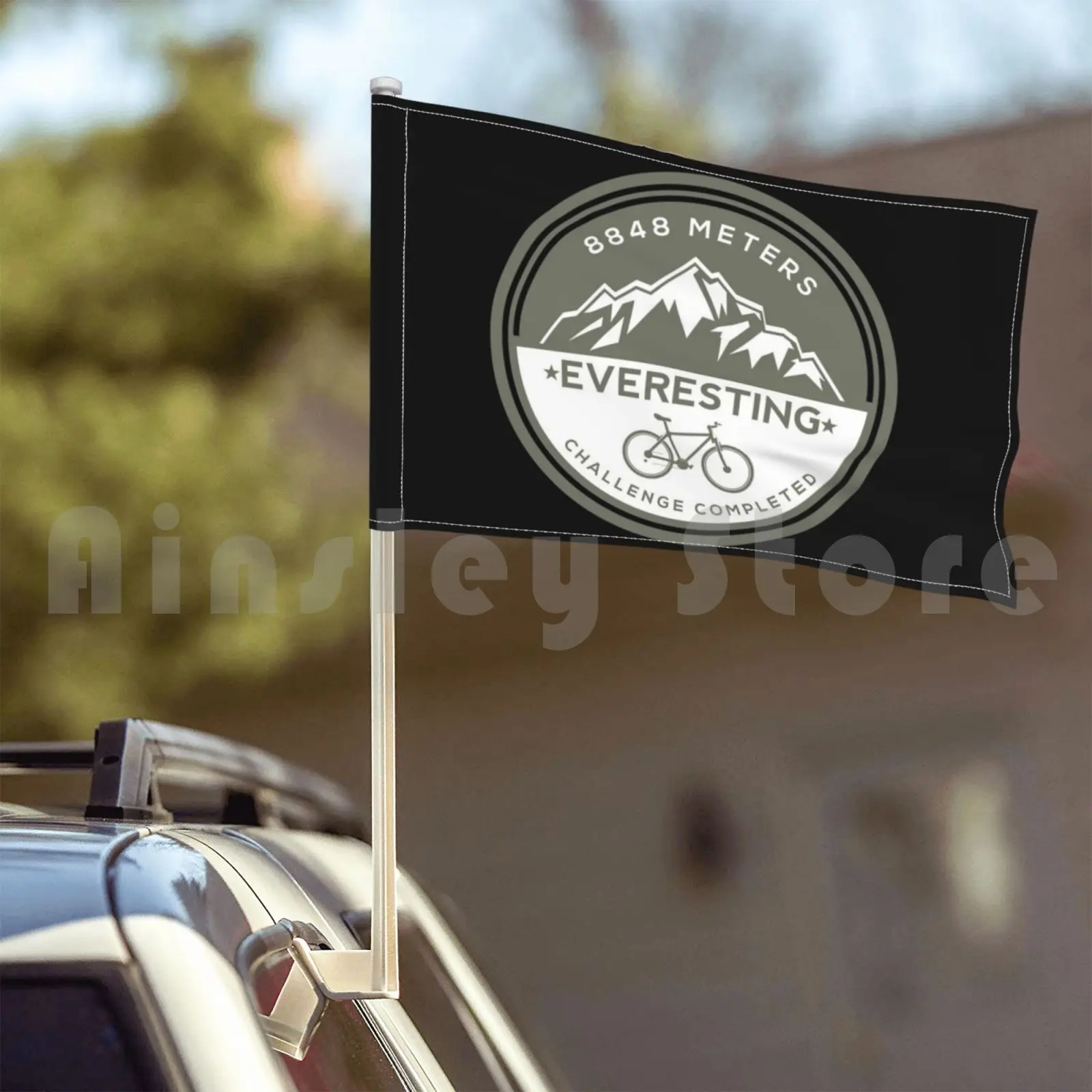 Everesting Challenge Completed Outdoor Decor Flag Car Bicycle Art Cycling For Cyclists |