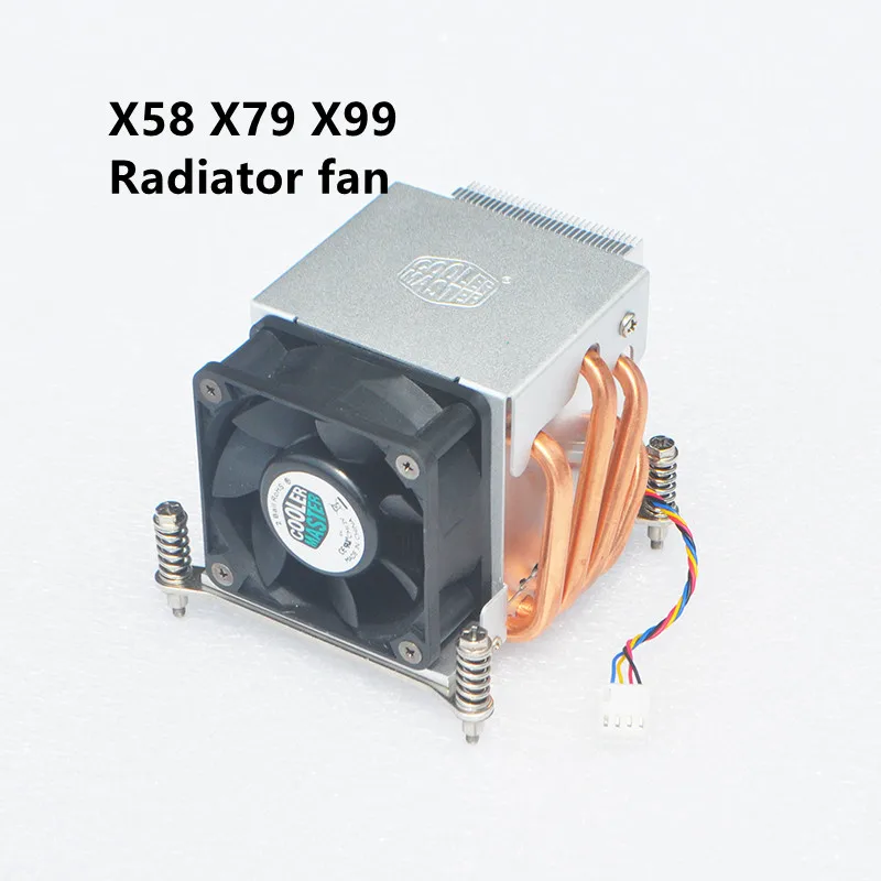 

CoolerMaster 2011PIN 1356PIN 1366PIN X58 X79 X99 Radiator fan temperature control four copper pipe 2U side blowing