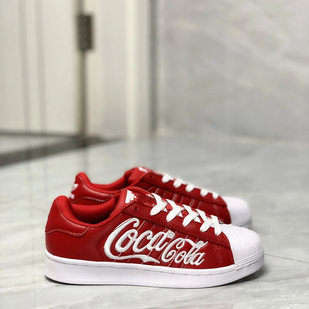 

High-quality clover shell head Coca-Cola joint version of the classic men's and women's sneakers sports shoes pure original