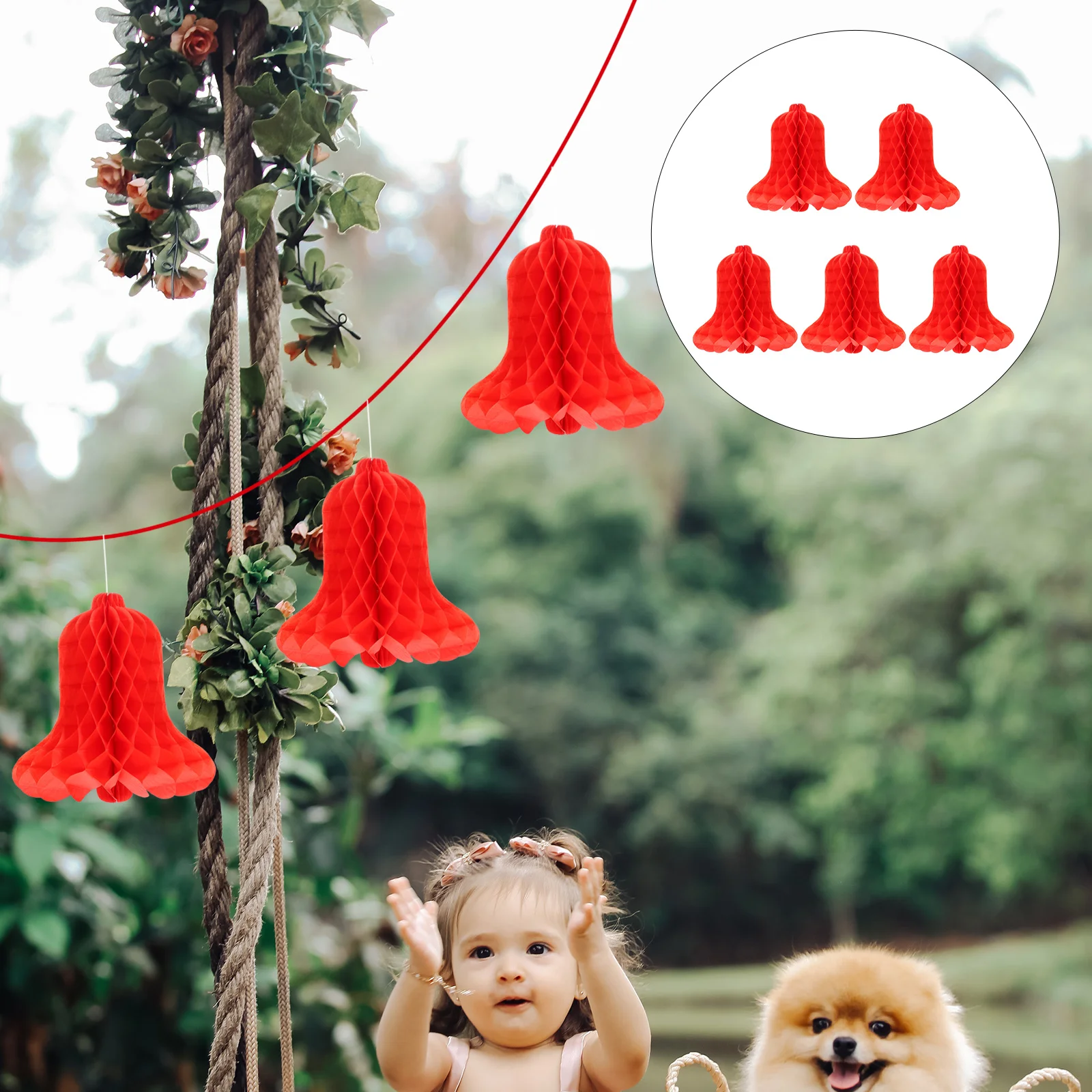 

5 шт., сотовые колокольчики для украшения дома