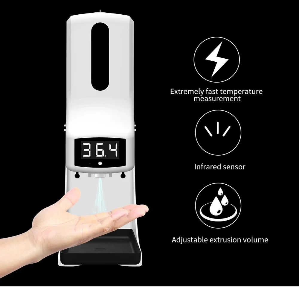 

2022 New K9 Pro Liquid Soap Dispensers Touchless Sanitizer with Automatic Temperature Instruments