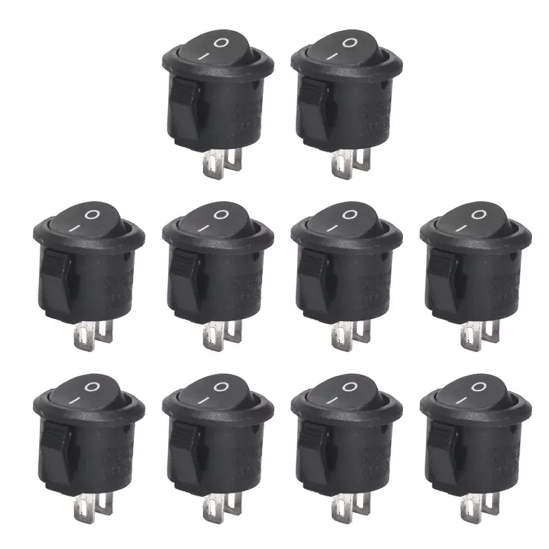 

10PCS 12V Round Rocker Switches ON/OFF 2 Pin SPST Camper Van Caravan Motorhome Boat Accessories Lights Appliance Switchs