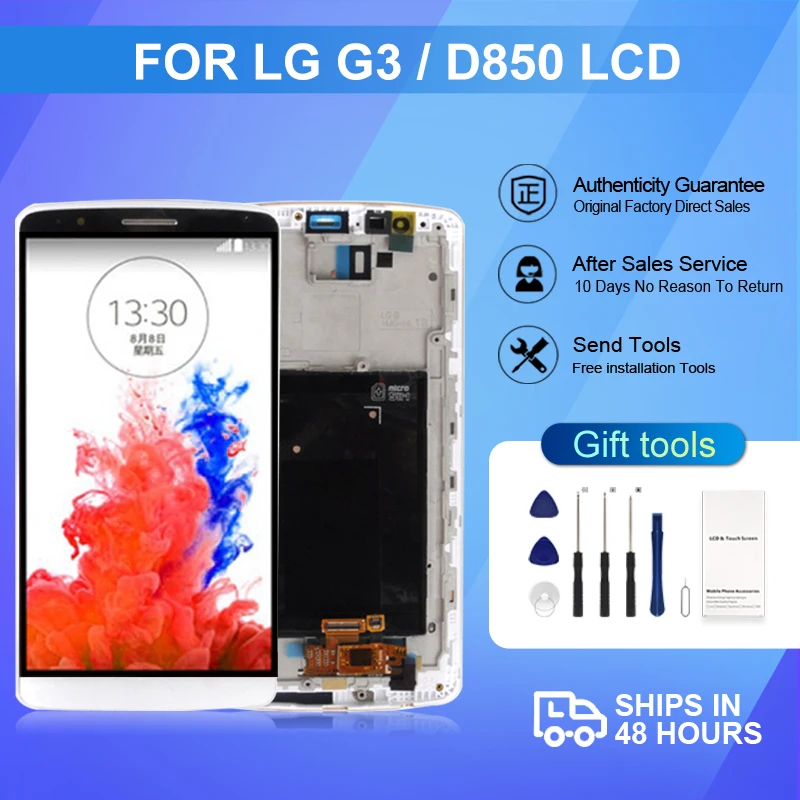 ЖК-дисплей 5,5 дюйма D850 для LG G3, сенсорная панель с дигитайзером в сборе, D855, D851, D852, LS990, F400K, экран с инструментами, 1 шт.